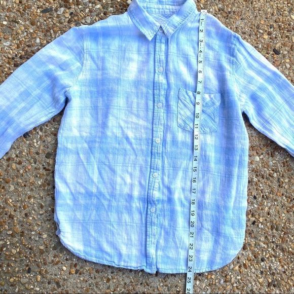 Rails Charli Rockport Plaid Linen Blend Button Down Shirt Size S - Picture 5 of 10